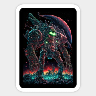 Mecha Of Moon Sticker